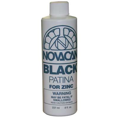 Novacan Black Patina for Zinc (8oz)