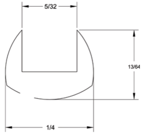 CAS RU86 3/16 x 5/32 in. C-Round Lead Came