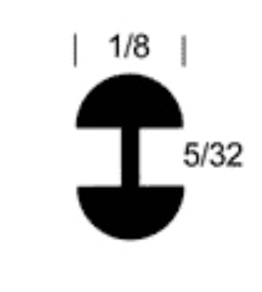 CAS RH101 1/8 x 5/32 in. H-Round Lead Came
