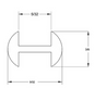 CAS RH65 3/8 x 5/32 in. H-Round Lead Came